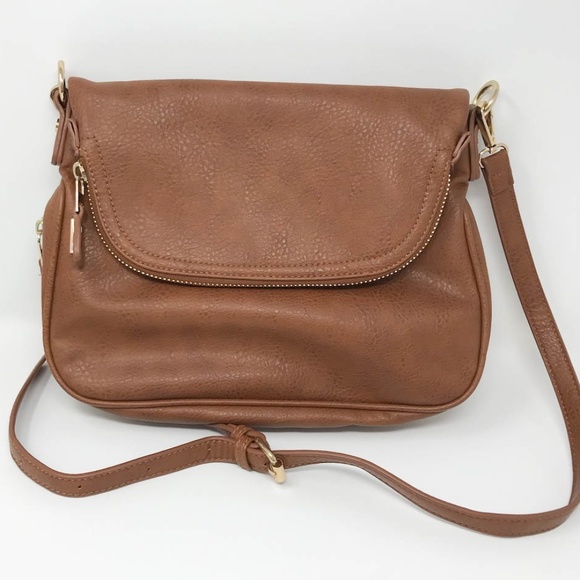 Moda Luxe Handbags - Moda Luxe Brown Crossbody Shoulder Bag